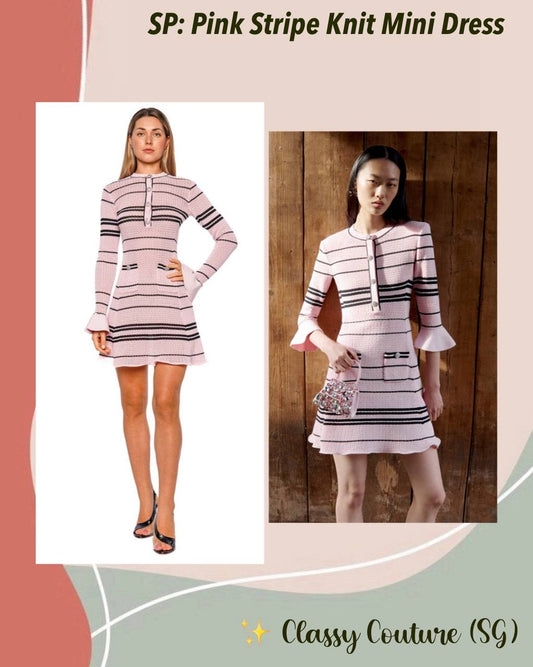 SP Pink Stripe Knit Mini Dress