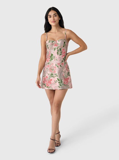 CC Claudine Bustier Linen Mini Dress