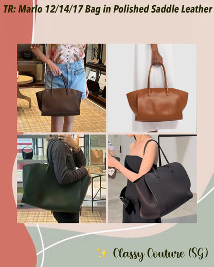 TR Marlo 12/14/17 Bag in Polished Saddle Calfskin Leather