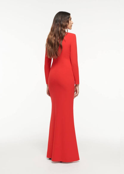 RM Long Sleeve Cady Gown