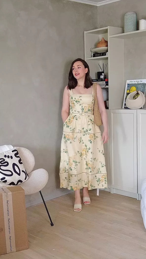 Ref Everett Linen Midi Dress