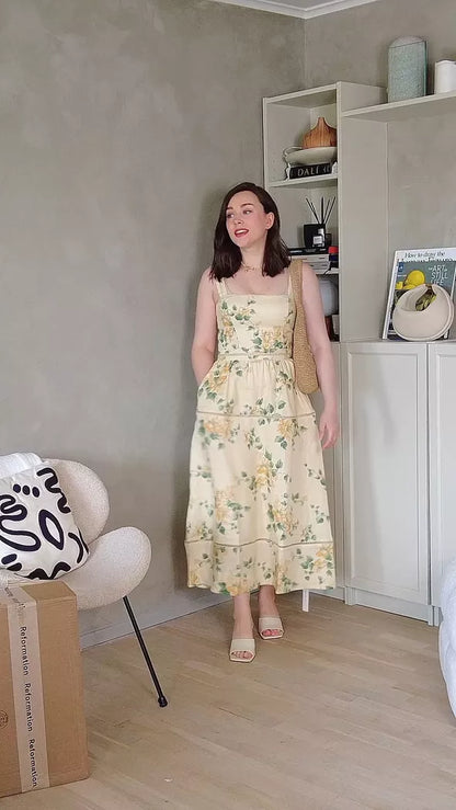 Ref Everett Linen Midi Dress