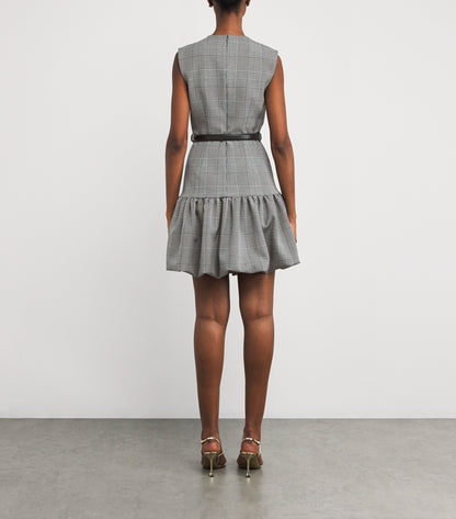 SP Prince of Wales Check Houndstooth Bubble Skirt Mini Dress