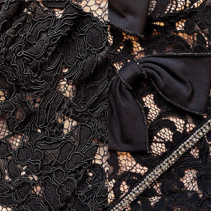 SP Black Cord Lace Midi Dress