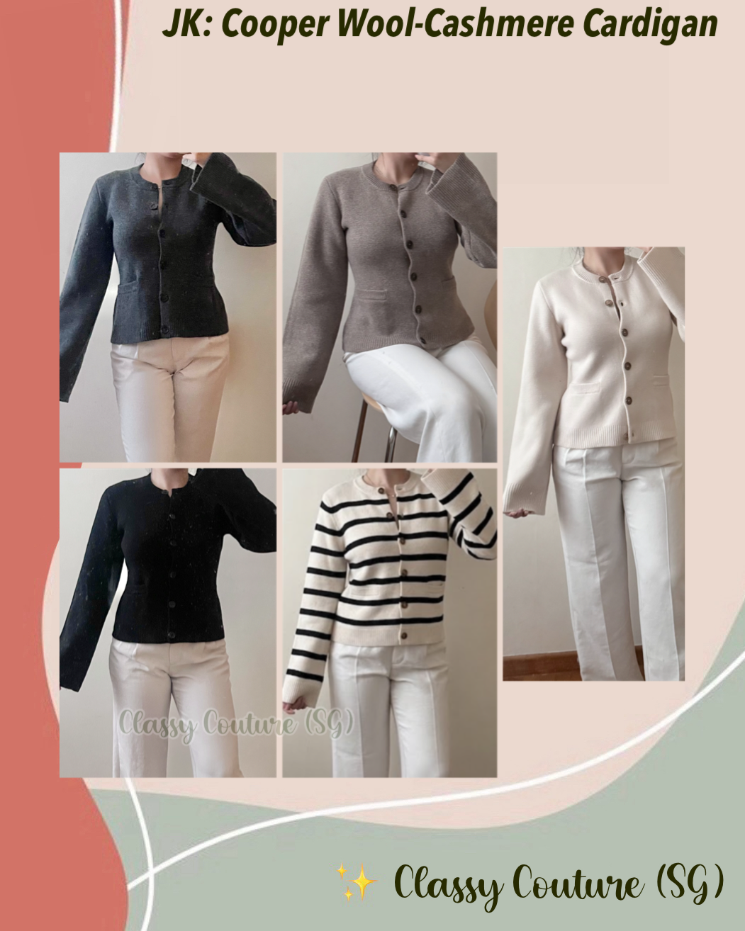 Few! JK Cooper Wool-Cashmere Slim Fit Cardigan