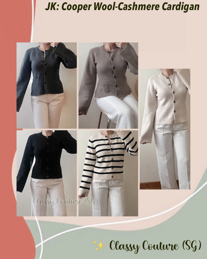 Few! JK Cooper Wool-Cashmere Slim Fit Cardigan