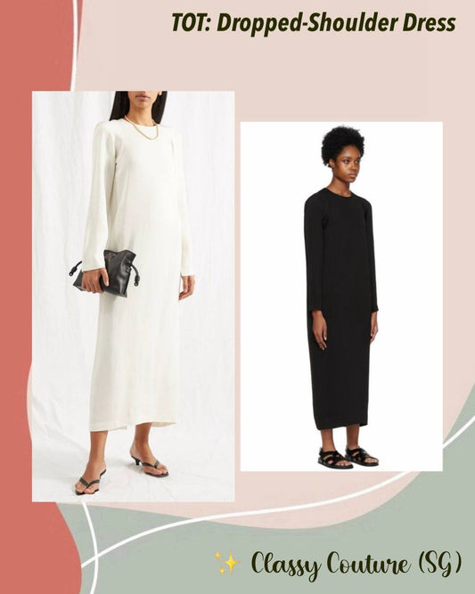 TOT Dropped-Shoulder Viscose Midi Dress