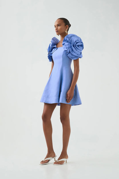 AJ Twyla Linen-Viscose Mini Dress