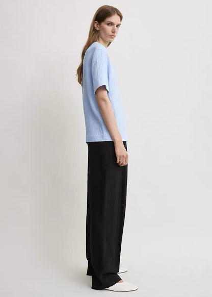 Tot Blue Soft Tunic Viscose-blend Top
