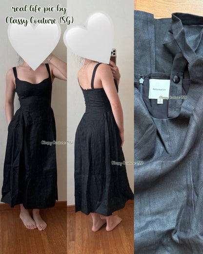 4 Colors! Ref Birdie Linen Midi Dress