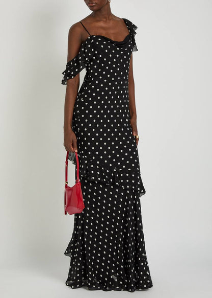 SP Polka Dot Georgette Ruffle Dress