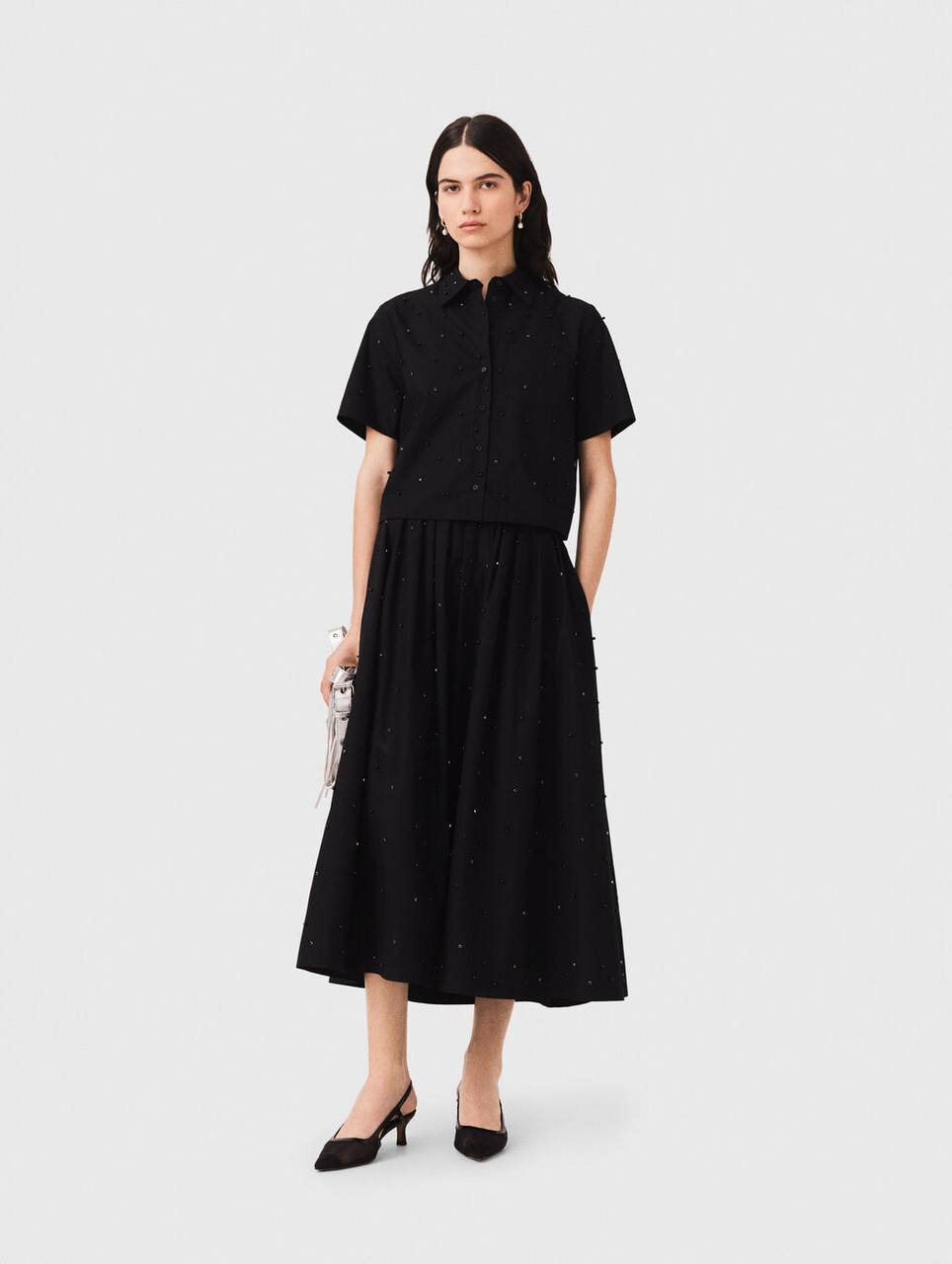 MJ Embellished Shirt | Skirt in Cotton
