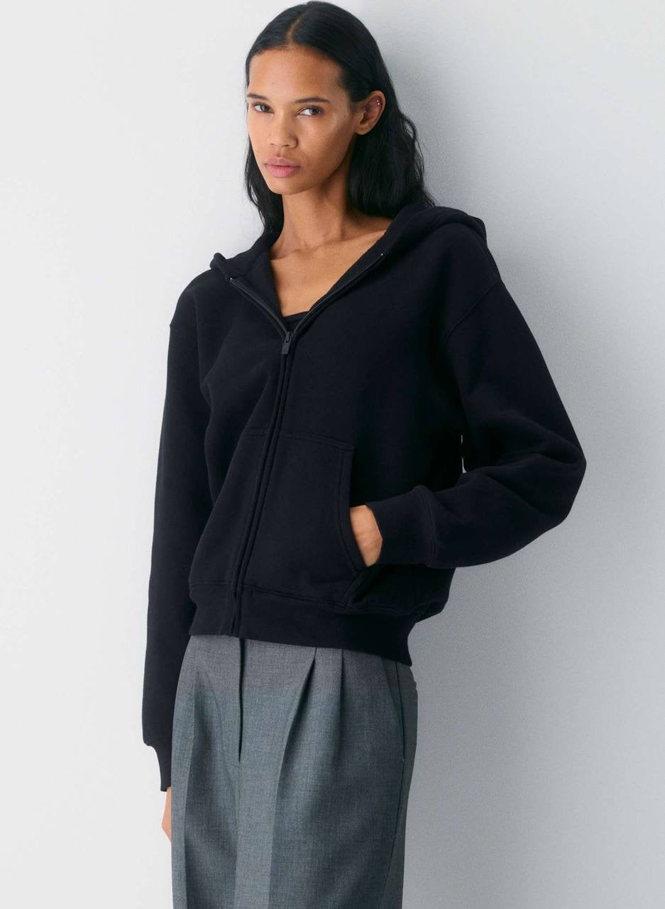 8 Colors! ARZ Cozy Sweatfleece Perfect Zip Cotton-blend Hoodie Jacket