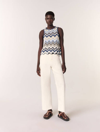 MJ Metallic Crochet-Knit Mizag Sleeveless Top | Rizag Strappy Midi Dress