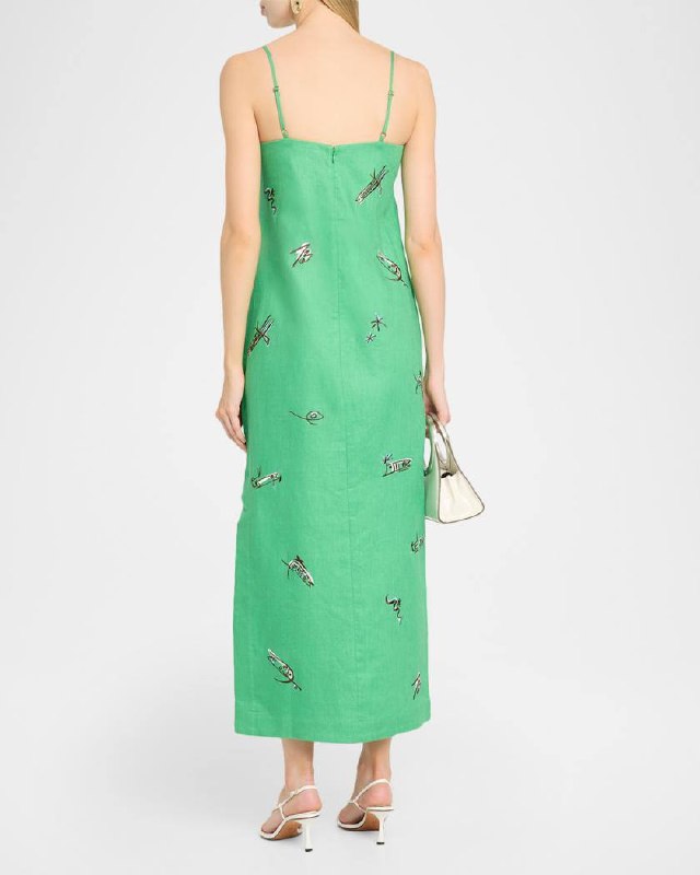 ALM Wanda Embroidered Midi Dress