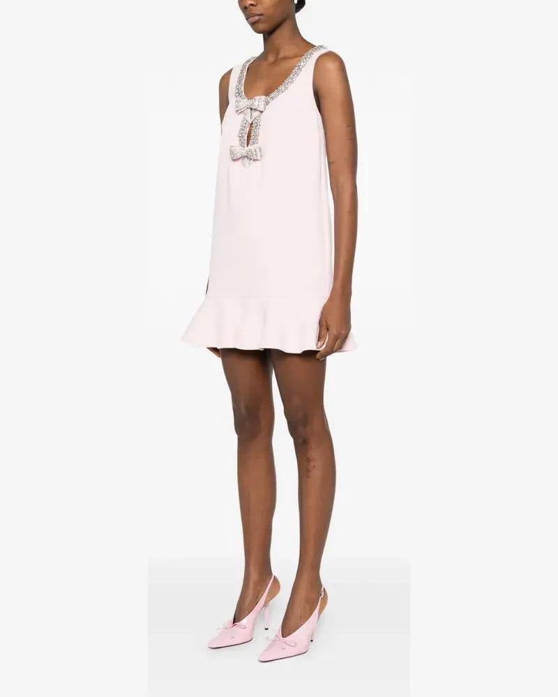SP Pink Crepe Diamante Bow Cut-out Shift Mini Dress