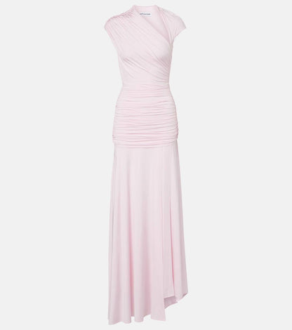 SP Pink Jersey Draped Maxi Dress