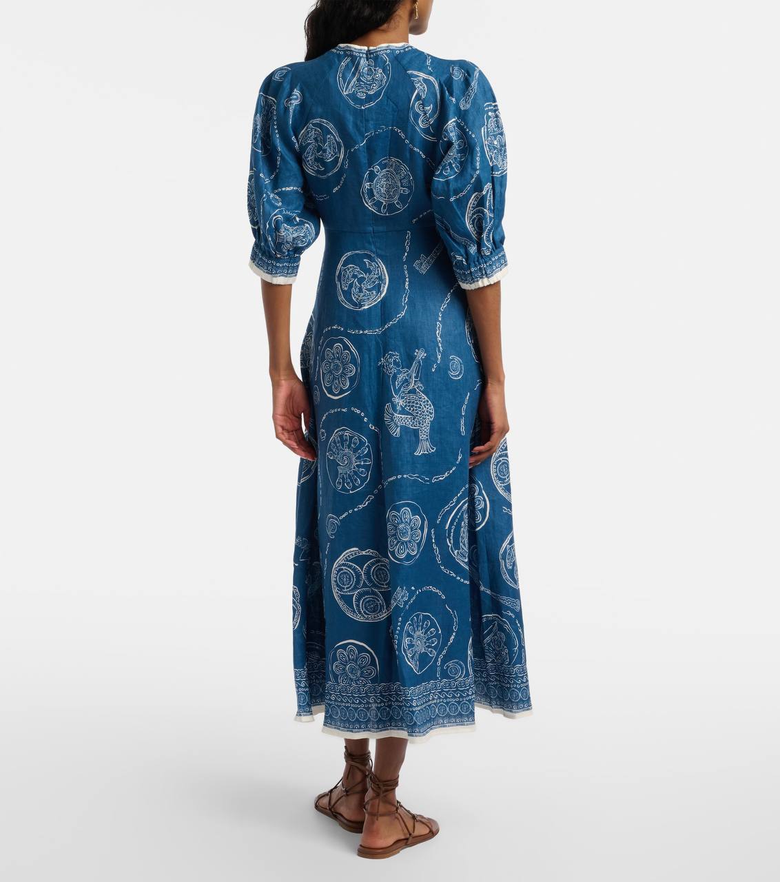 ALM Lucky Midi Dress in Linen