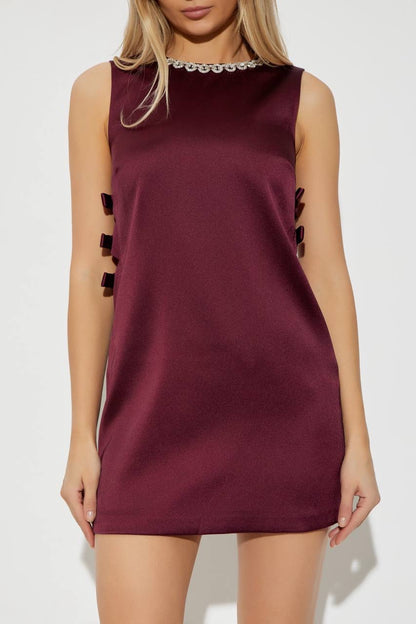 SP Cut-out Mini Dress in Satin
