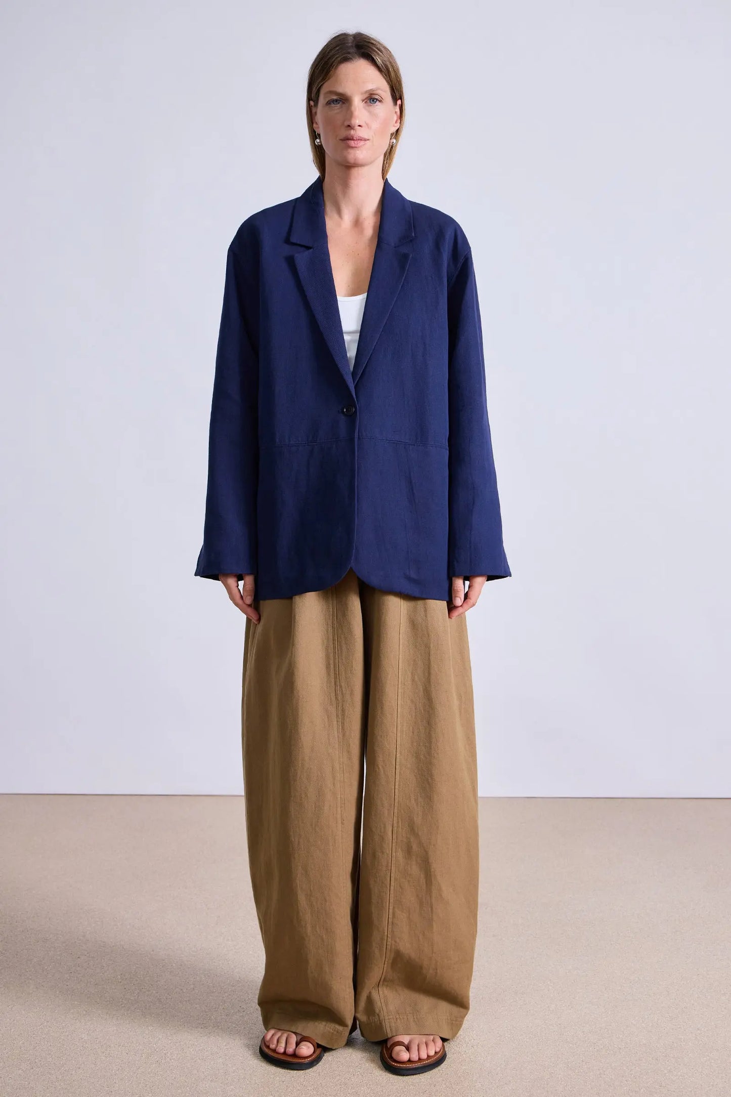 7 Colors! AA Oversized Cotton-Linen Blazer Jacket