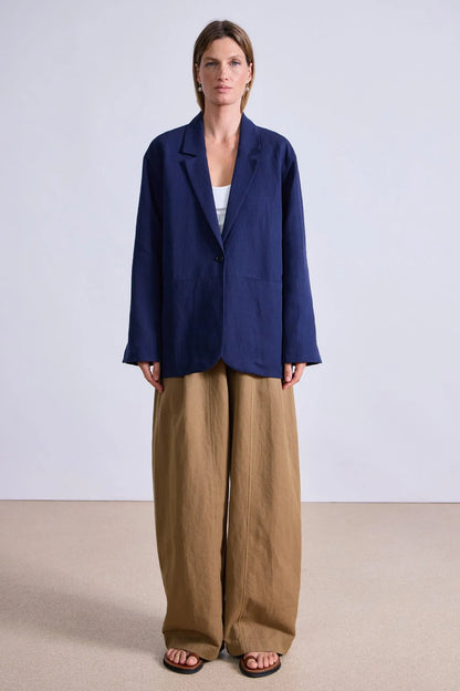 7 Colors! AA Oversized Cotton-Linen Blazer Jacket