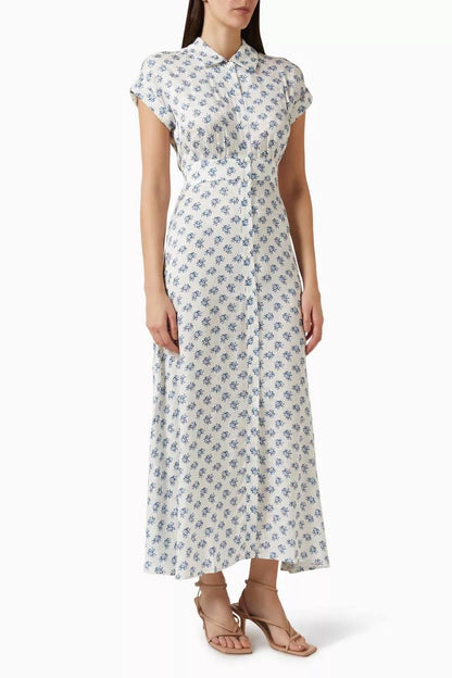 MJ Rubarsemi Jacquard Print Viscose Midi Maxi Dress