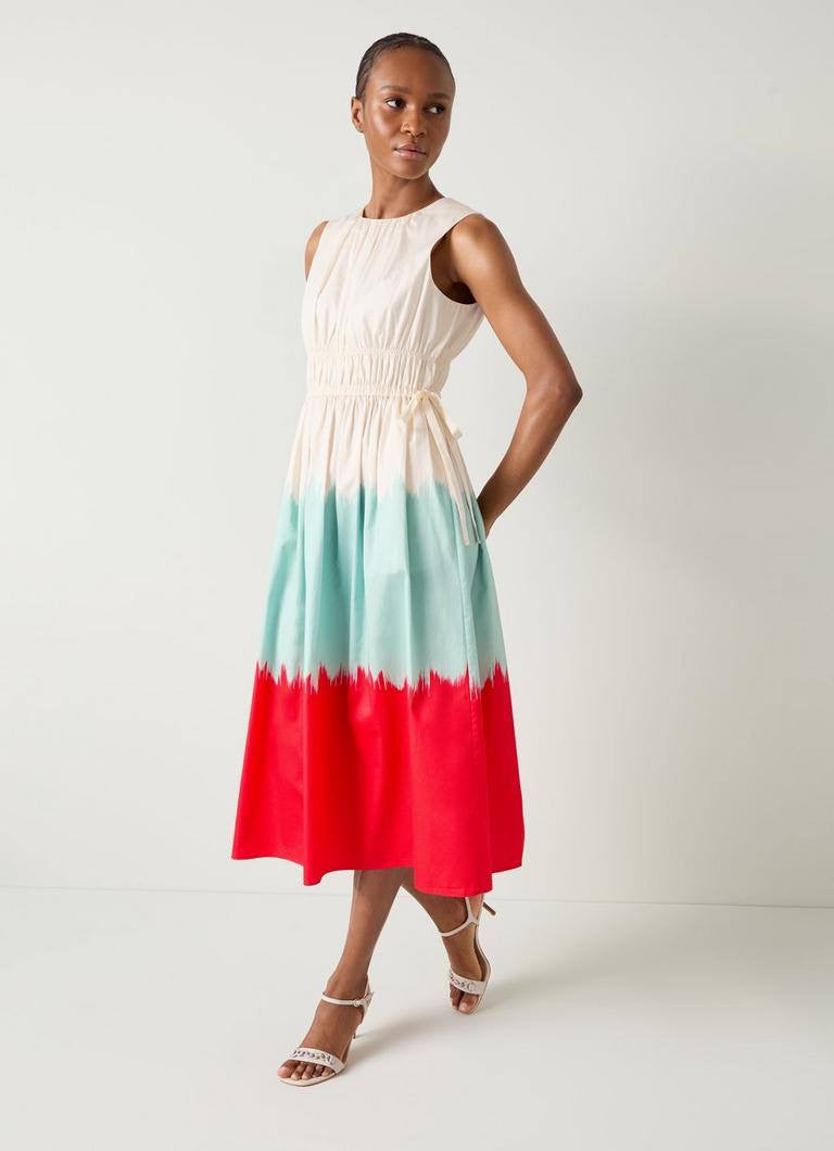 LKB Viola Dip-Dye Organic Cotton Midi Dress