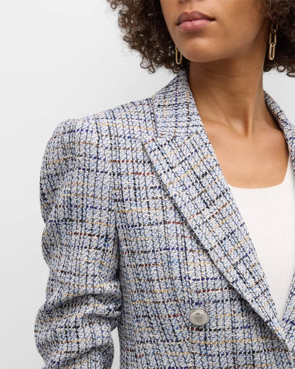 VB Ryland Dickey Tweed Blazer in Blue