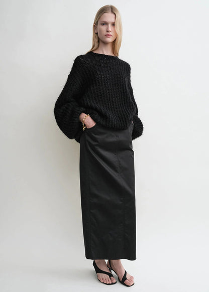 Tot Puffed Knit Mohair-Wool Blend Sweater
