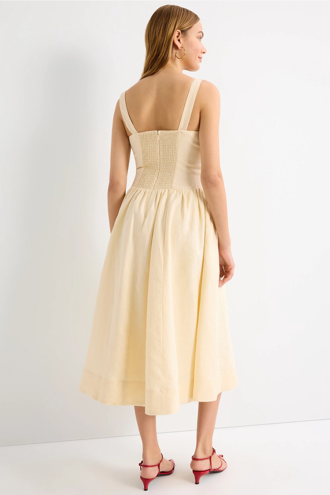 4 Colors! Ref Janu Linen Midi Dress