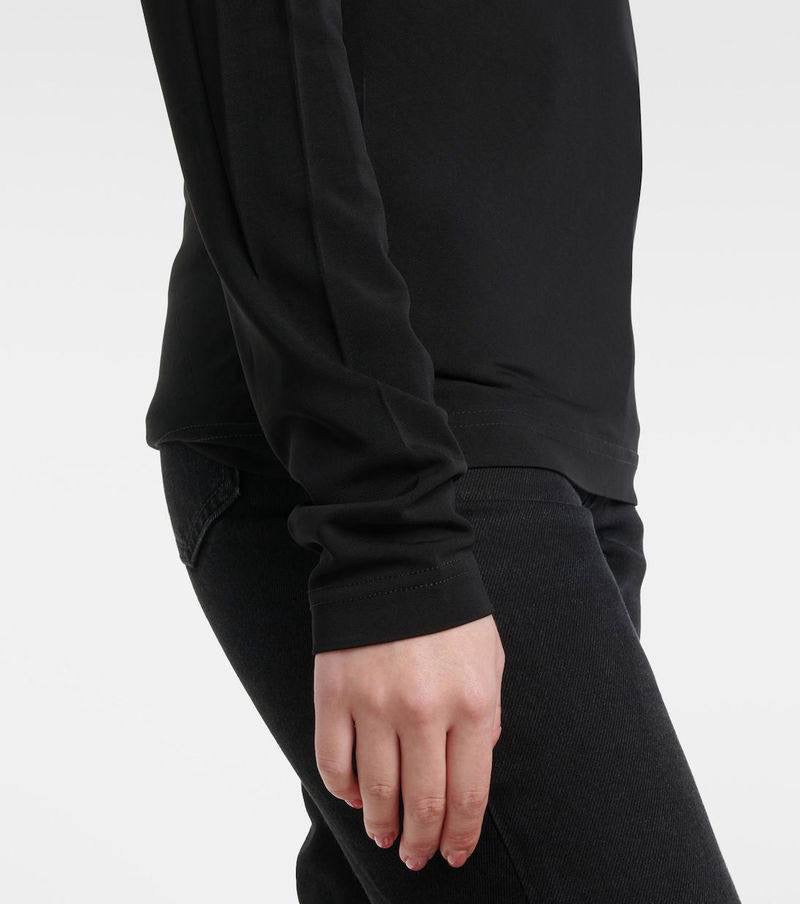 TOT Draped Viscose-blend Jersey Long Sleeved Top