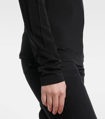 TOT Draped Viscose-blend Jersey Long Sleeved Top