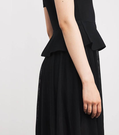 SD Knitted Peplum Viscose-blend Midi Maxi Dress