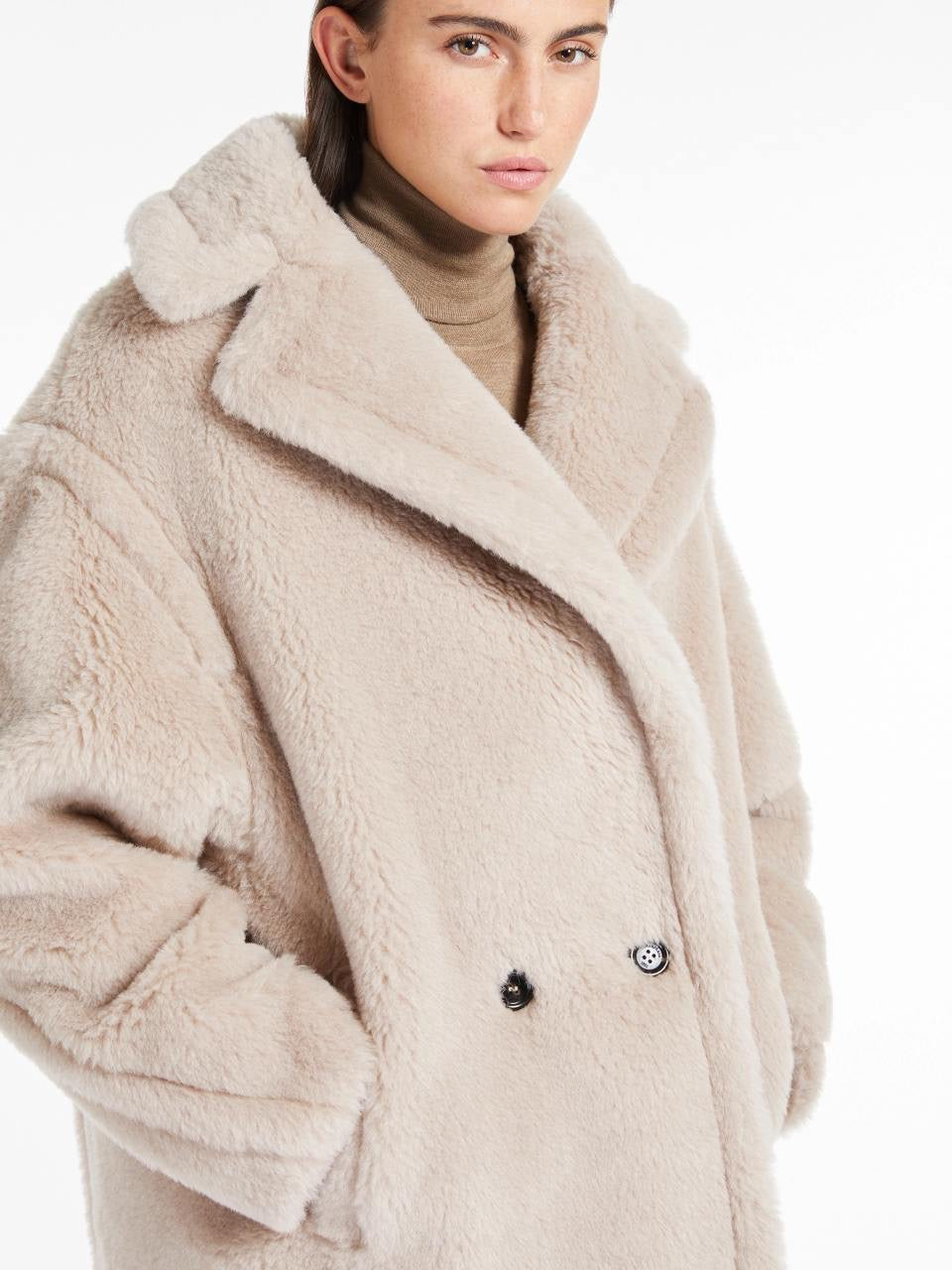 MM Short Teddy Bear Icon Alpaca-Wool-Silk Coat Jacket