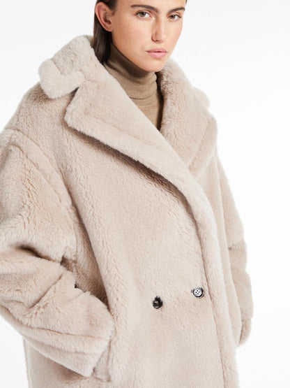 MM Short Teddy Bear Icon Alpaca-Wool-Silk Coat Jacket