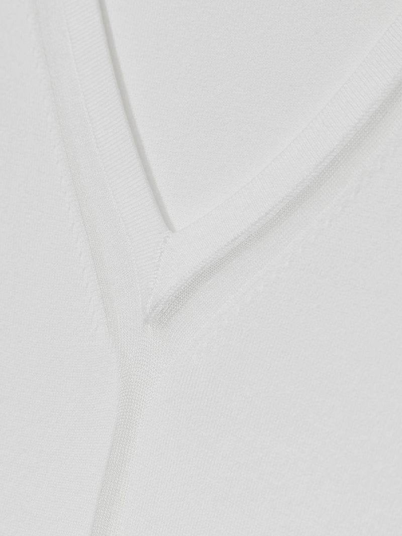 RS Sheer Detail V Neck Top