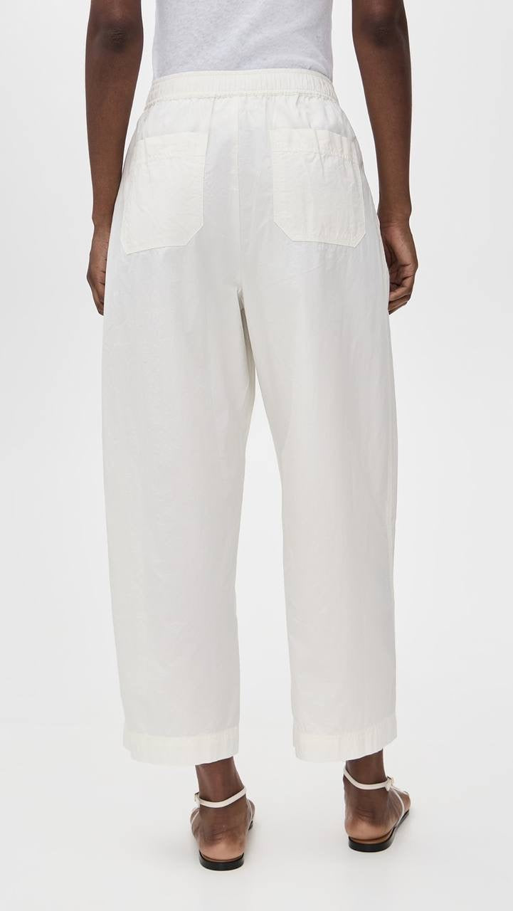 AA Spa Pleat Cotton Smock-waist Jogger Pants