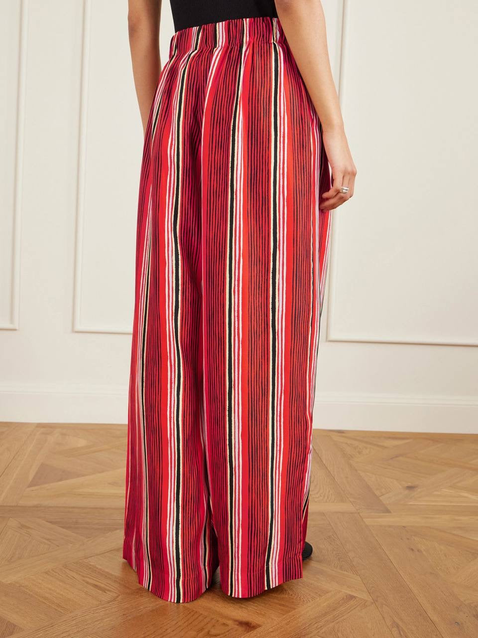 PS Amira Silk Shirt | Drawstring Pants | Striped Set