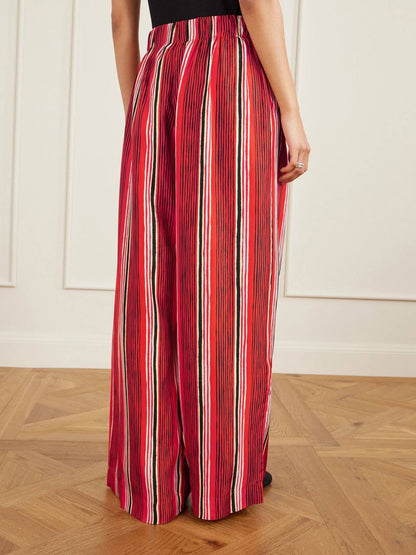 PS Amira Silk Shirt | Drawstring Pants | Striped Set