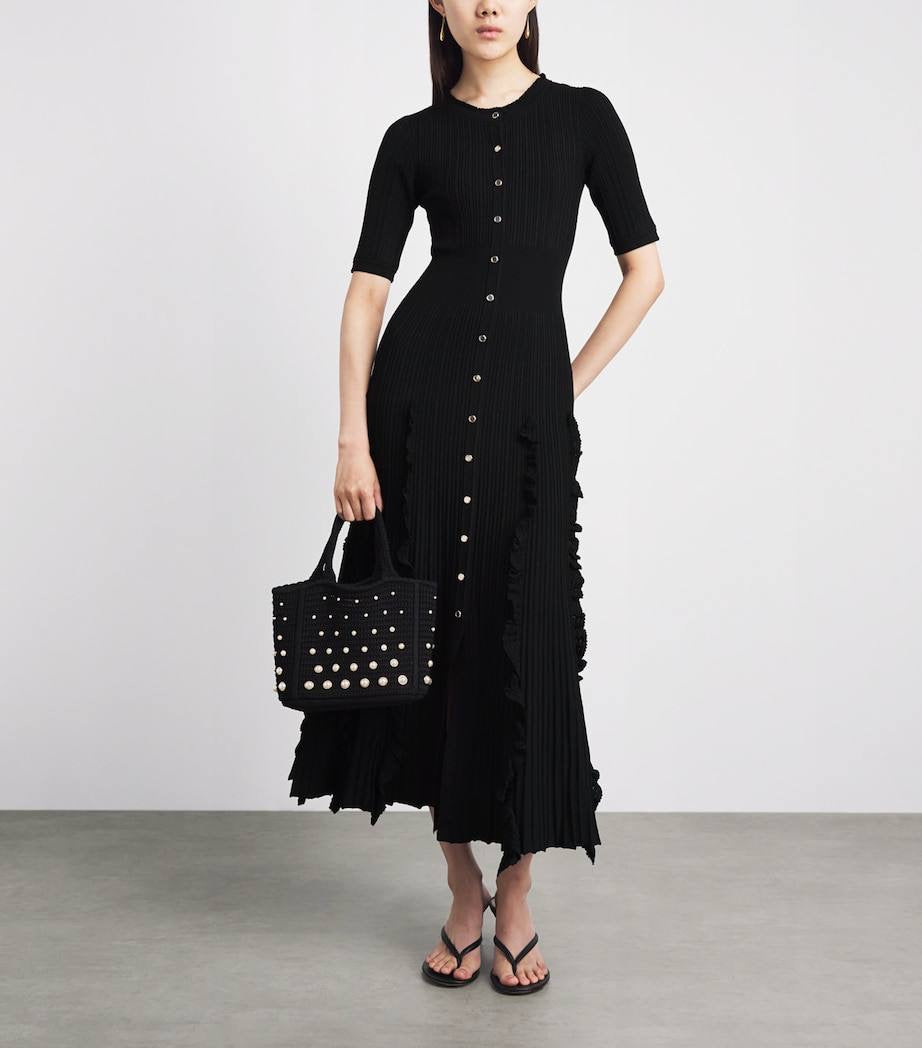 SD Knitted Ruffled Maxi Dress