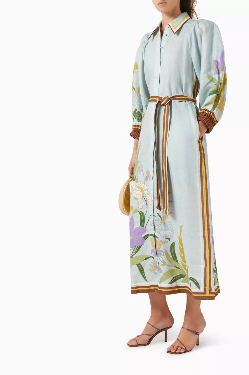 ALM Alfie Linen Shirtdress Midi Dress