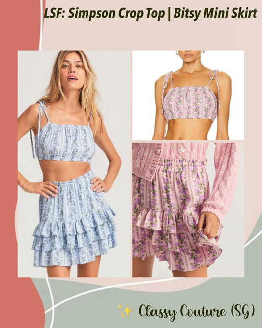 LSF Simpson Crop Top | Bitsy Mini Skirt | Viscose Set