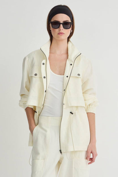 AA Long Selva Cotton-Linen Jacket