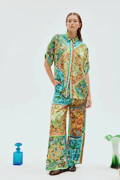 ALM Dreamer Silk Shirt | Pants | Set