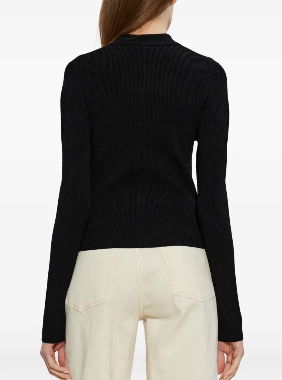 VB Mila Stretch-viscose blend Zipped Cardigan Top