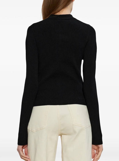 VB Mila Stretch-viscose blend Zipped Cardigan Top