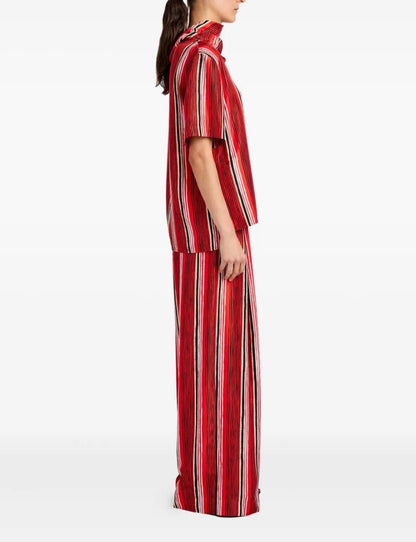 PS Amira Silk Shirt | Drawstring Pants | Striped Set