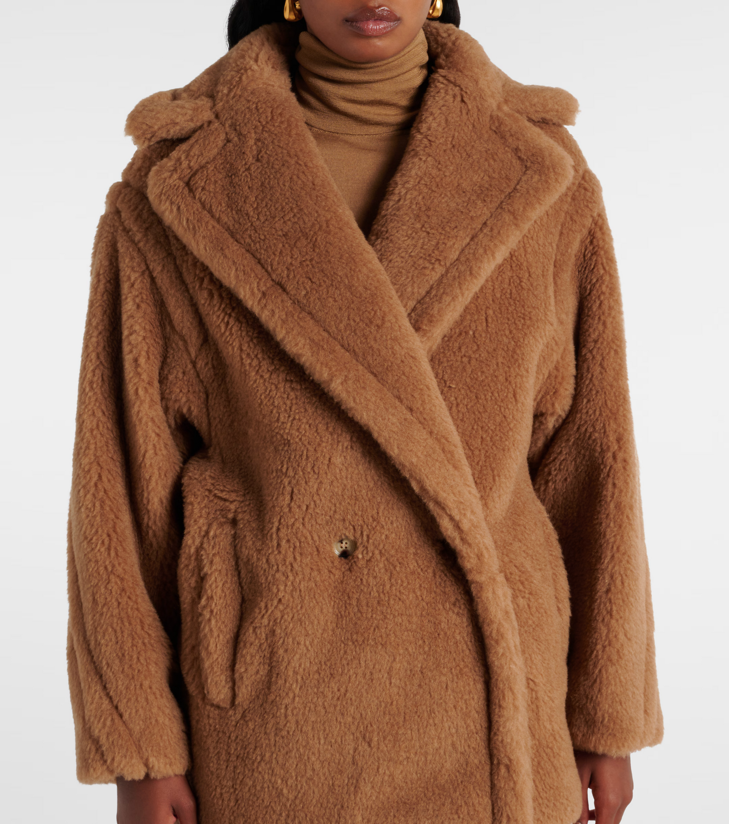 MM Short Teddy Bear Icon Alpaca-Wool-Silk Coat Jacket