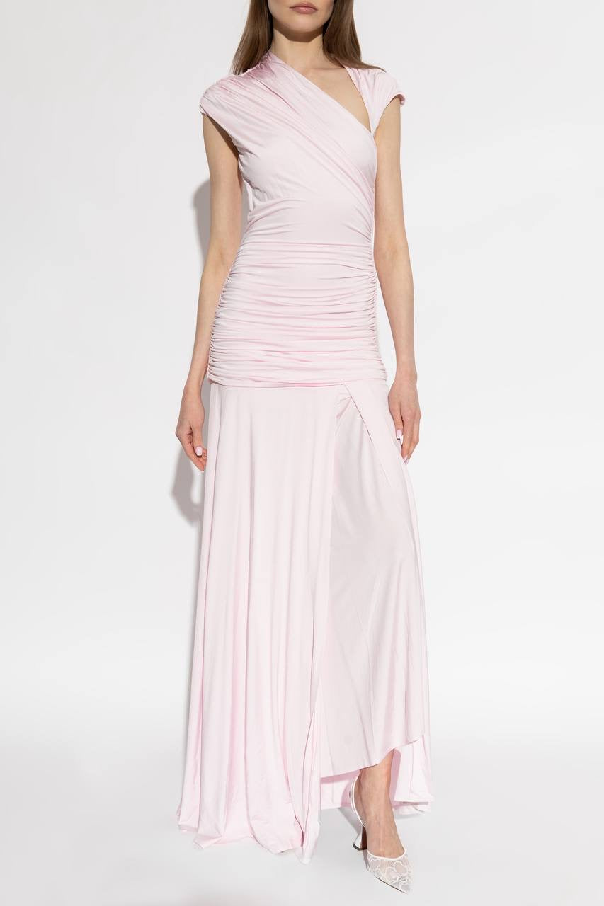 SP Pink Jersey Draped Maxi Dress