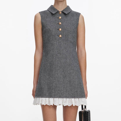 SP Grey Herringbone Mini Dress